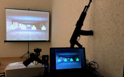 Интерактивный лазерный тир для нормативов по стрельбе "ТИР ЭЛЕКТРОН" купить.